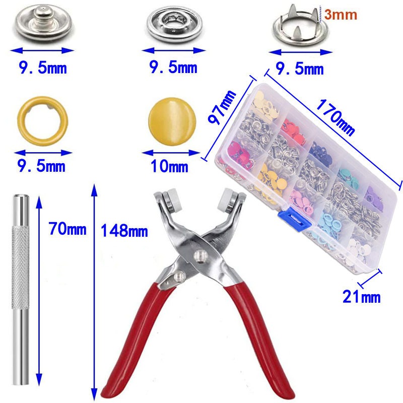 100 Kits de pinces à boutons-p - Snap Fastener Set avis et prix