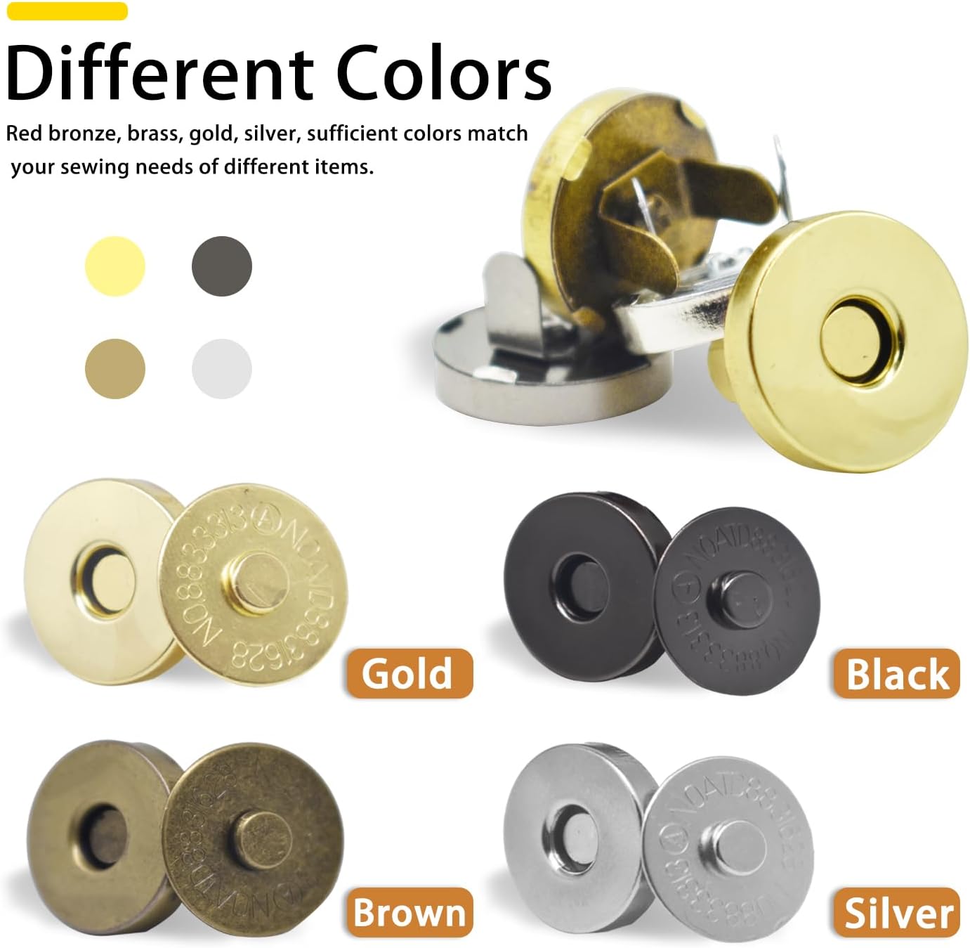 10 ensembles de boutons magnét - Snap Fastener Set avis et prix